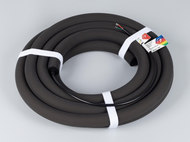Лента герметичная SPI MOONLIGHT-BLACK-TOP-G180-D25mm 12V RGB-PX2 (21.6 W/m, IP65, 5m, wire x1) (Arlight, Вывод прямой, 3 года) фото:2