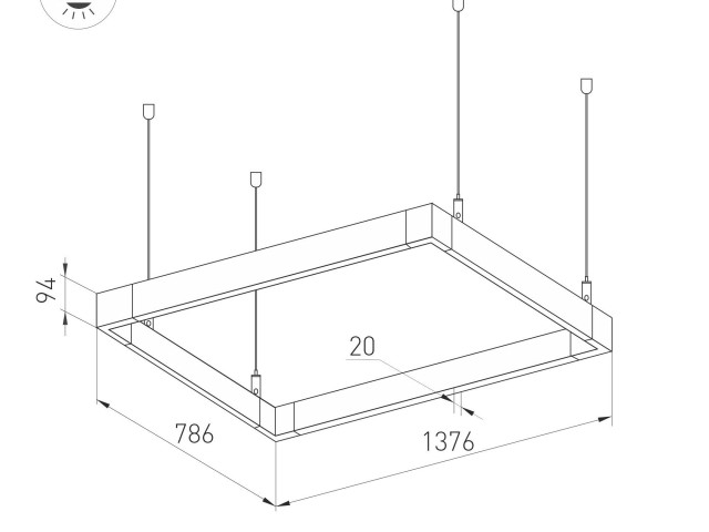 Светильник ALT-LINEAIR-RECTANGLE-FLAT-UPDOWN-DIM-1375x785-140W Day4000 (BK, 100 deg, 230V) (Arlight, IP20 Металл, 3 года) фото:1