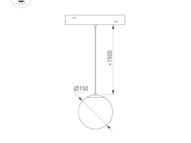 Светильник MAG-ORIENT-SFERO-HANG-R150-10W Warm3000 (BK, 300 deg, 48V) (Arlight, IP20 Металл, 5 лет) фото:7