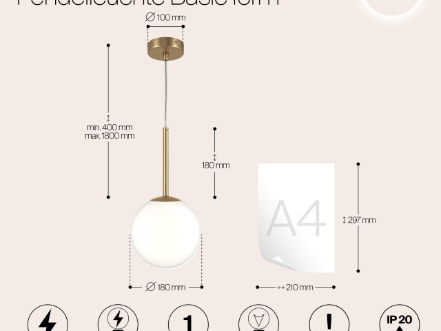 Подвесной светильник Maytoni MOD321PL-01G2 фото:21