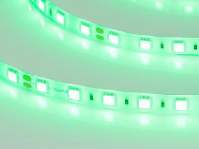 Лента RTW 2-5000SE 24V Green 2x (5060, 300 LED, LUX) (Arlight, 14.4 Вт/м, IP65) фото:2