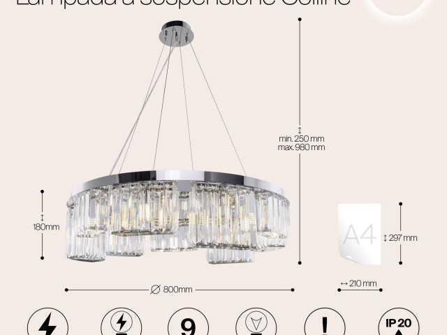 Подвесной светильник Maytoni MOD083PL-09CH фото:20
