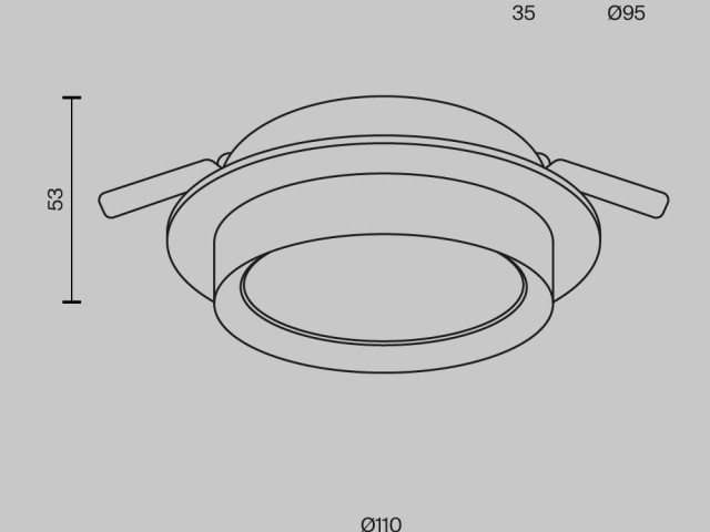 Встраиваемый светильник Technical DL086-GX53-RD-W фото:1