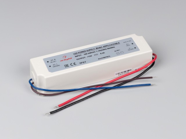 Блок питания ARPV-LV12100-A (12V, 8.3A, 100W) (Arlight, IP67 Пластик, 3 года) фото:4