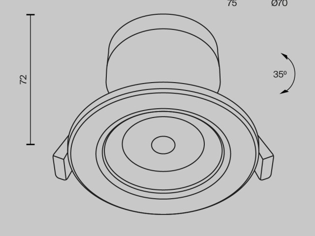Встраиваемый светильник Technical DL014-6-L9W фото:9