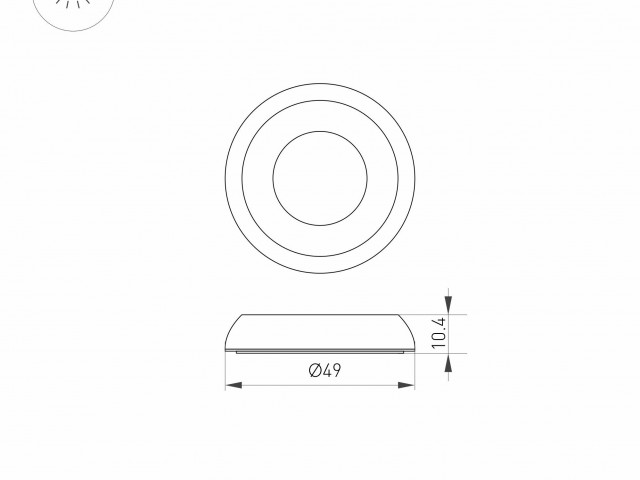 Накладка ART-DECK-CAP-DOME-R50 (SL, STEEL) (Arlight, Металл) фото:14