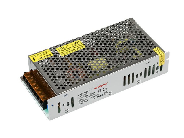 Блок питания JTS-180-24 (0-24V, 7.5A, 180W) (Arlight, IP20 Сетка, 2 года) фото:3