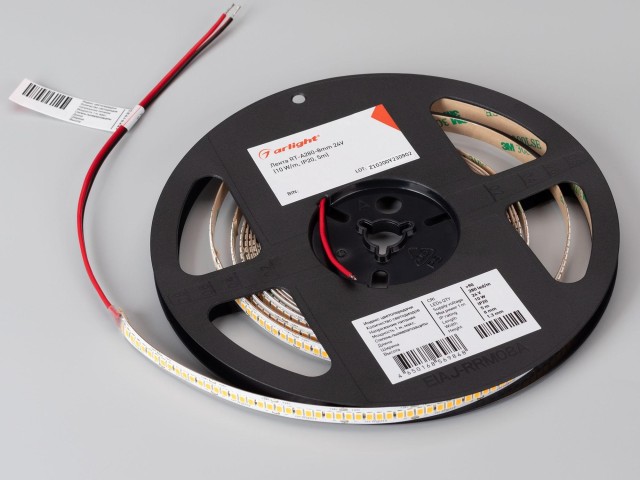 Лента RT-A280-8mm 24V Warm3500 (10 W/m, IP20, 5m) (Arlight, -) фото:3