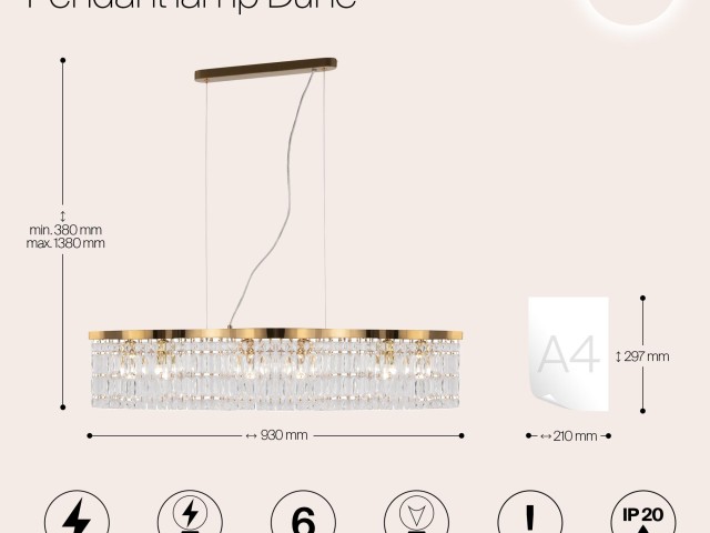 Подвесной светильник Maytoni DIA005PL-06G фото:10