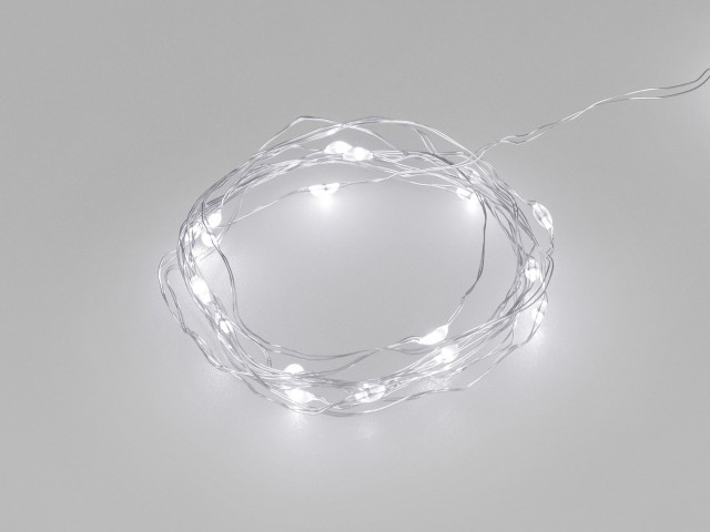 Светодиодная гирлянда ARD-DEW-HOME-2000-CLEAR-20LED-STD White6000 (3V, Battery Pack) (Ardecoled, IP20) фото:2