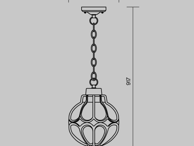 Уличный подвесной светильник Outdoor O024PL-01G фото:7