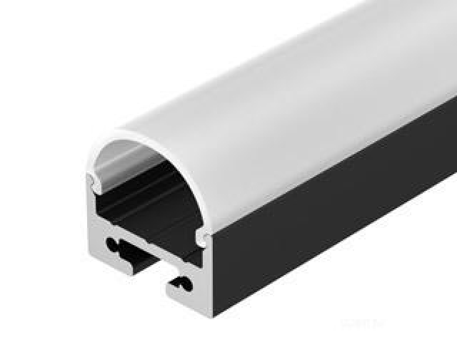 Профиль с экраном SL-LINE-2011M-2500 BLACK+OPAL ROUND (Arlight, Алюминий) фото:6