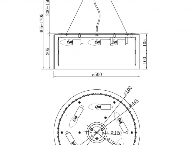 Подвесной светильник Maytoni MOD313PL-06CH фото:11