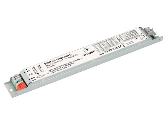 Блок питания ARJ-SP-50-PFC-1-10V-DALI2-PD (50W, 12-73V, 0.6-1.2A) (Arlight, IP20 Металл, 5 лет) фото:2