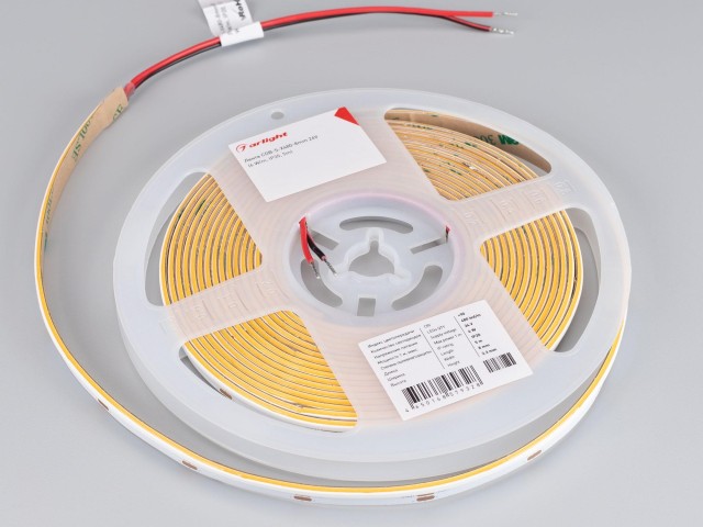 Лента COB-S-X480-8mm 24V Day4000 (6 W/m, IP20, 5m) (Arlight, боковое свечение) фото:4