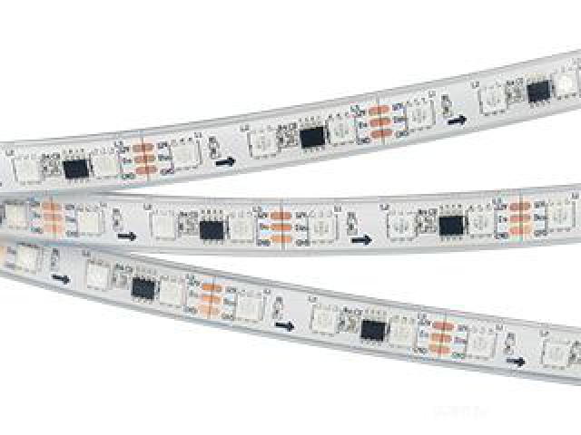 Лента герметичная SPI-PFS-B60-12mm 12V RGB-PX3 (14.4W/m, IP68, 5060, 5m) (Arlight, бегущий огонь) фото:10
