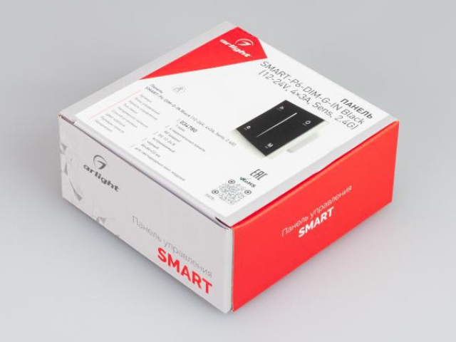 Панель SMART-P6-DIM-G-IN Black (12-24V, 4x3A, Sens, 2.4G) (Arlight, IP20 Пластик, 5 лет) фото:9