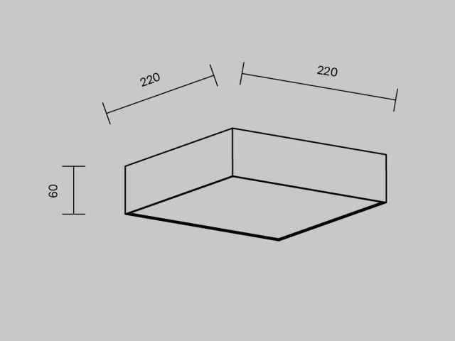 Потолочный светильник Technical C032CL-24W4K-SQ-B фото:1