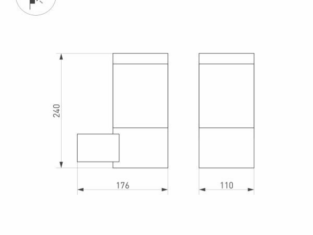 Светильник LGD-STEM-WALL-10W Warm3000 (GR, 185 deg, 230V) (Arlight, IP65 Металл, 3 года) фото:15