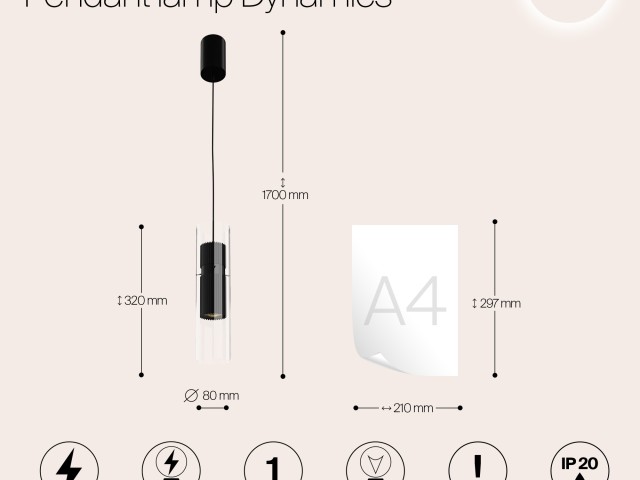 Подвесной светильник Maytoni MOD326PL-01B фото:18