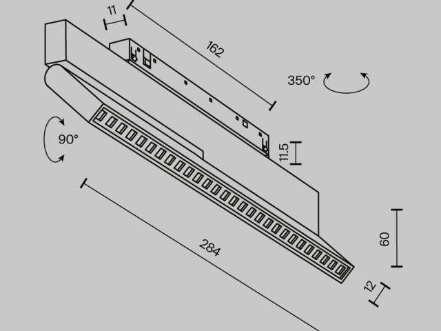 Трековый светильник Technical TR242-4-12WTW-DSZ-B фото:10