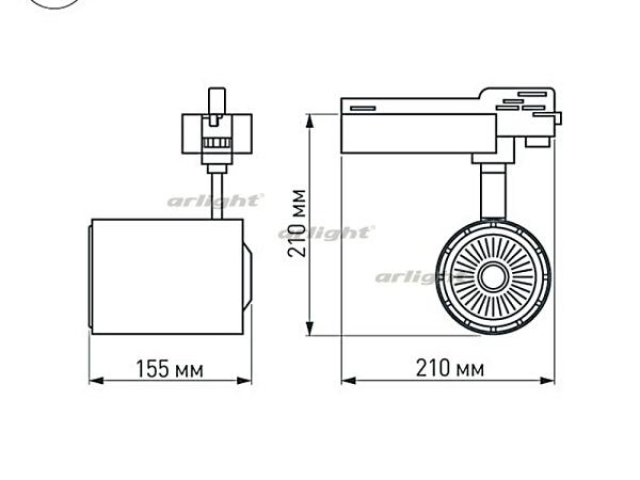 Светодиодный светильник LGD-1530BK-30W-4TR White 24deg (Arlight, IP20 Металл, 3 года) фото:2