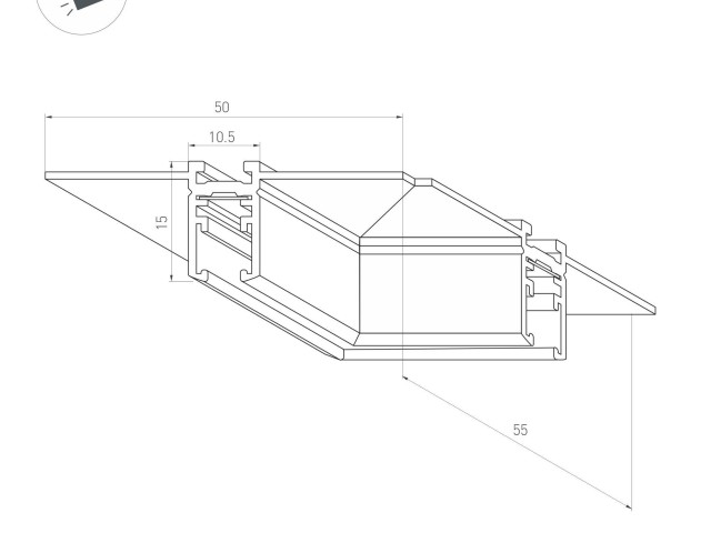 Коннектор угловой MAG-MICROCOSM-CON-FDW-L90 (BK) (Arlight, IP20) фото:1