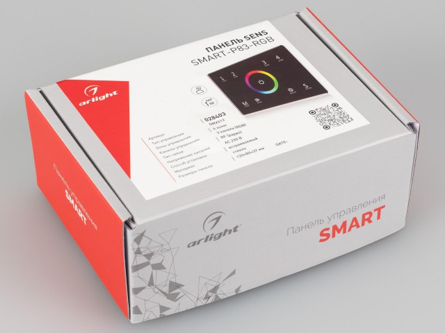 Панель Sens SMART-P83-RGB Black (230V, 4 зоны, 2.4G) (Arlight, IP20 Пластик, 5 лет) фото:1