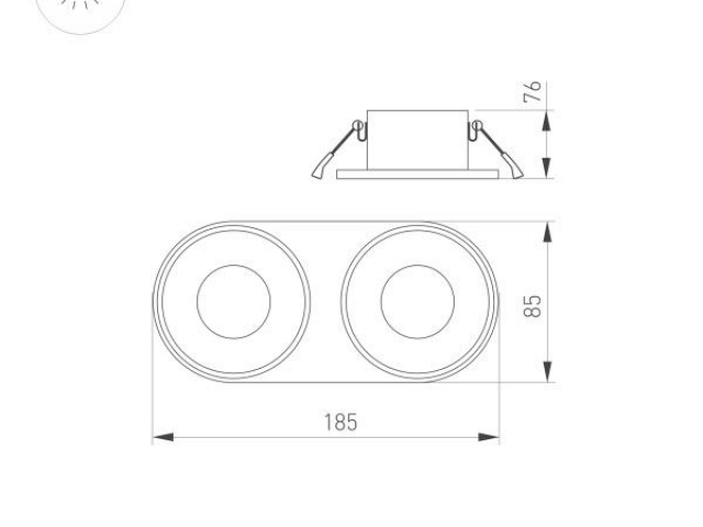 Корпус PLURIO-BASE-BUILT-RS185x85 (BK, 1-2, 200mA) (Arlight, IP20 Металл, 3 года) фото:4