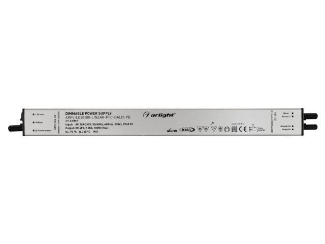 Блок питания ARPV-LG48100-LINEAR-PFC-DALI2-PD (48V, 2.08A, 100W) (Arlight, IP67 Металл, 5 лет) фото:2