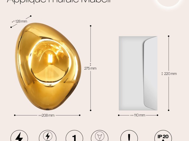 Настенный светильник (бра) Maytoni MOD306WL-01G фото:7