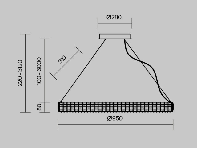 Подвесной светильник Maytoni MOD335PL-L35CH3K фото:1