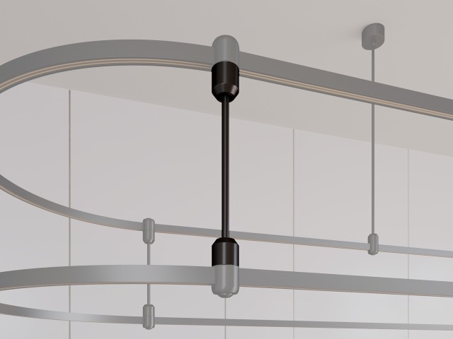 Коннектор жесткий с питанием ART-APRIORI-CON-ROD-A-L260-POWER (BK, вертикальный) (Arlight, IP20 Металл, 3 года) фото:1