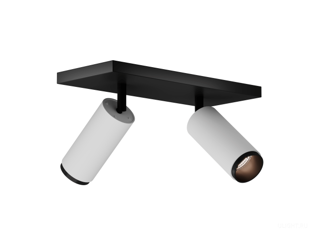 Накладной светильник HOKASU Tube DUO Zoom (55-120/ral9003 – 20w/2790/12-50deg) фото:1