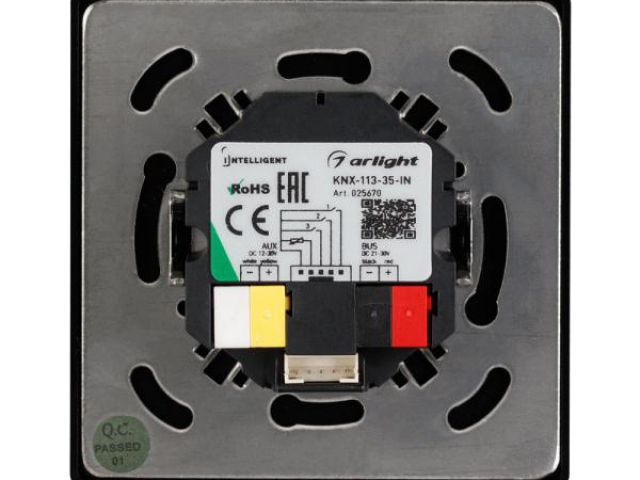INTELLIGENT ARLIGHT Панель-термостат KNX-113-35-IN (AUX, 20-30V, ext.T-sensor) (IARL, IP20 Пластик, 2 года) фото:8