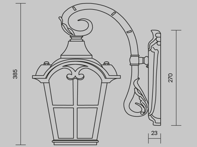 Уличный настенный светильник Outdoor O413WL-01BZ фото:7