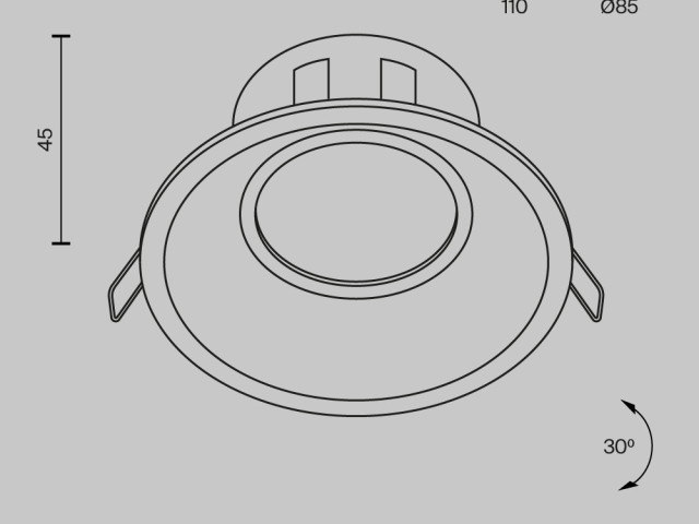 Встраиваемый светильник Technical DL028-2-01B фото:16