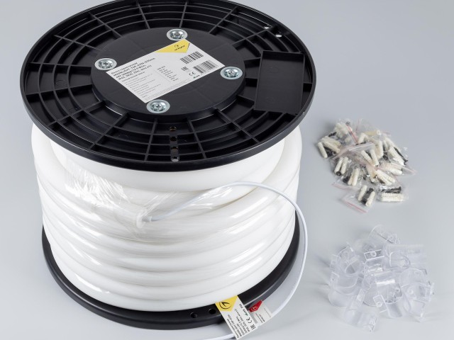 Лента герметичная MOONLIGHT-TOP-A336-D25mm 48V Day4000 360deg (12.5 W/m, IP65, 2835, 20m, wire x1) (Arlight, Вывод прямой, 3 года) фото:4