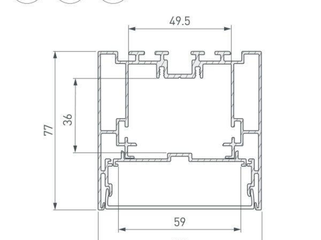 Профиль с экраном S2-LINE-7977-2500 ANOD+OPAL (Arlight, Алюминий) фото:5