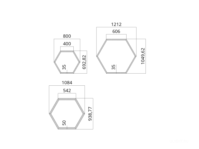Модульный светильник HOKASU Hexagon Фото:1