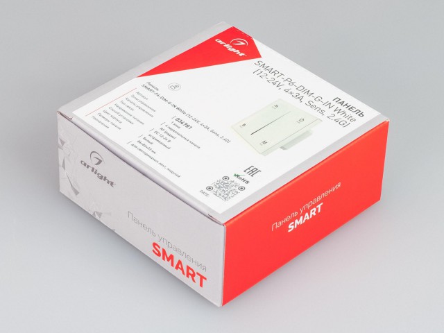 Панель SMART-P6-DIM-G-IN White (12-24V, 4x3A, Sens, 2.4G) (Arlight, IP20 Пластик, 5 лет) фото:3