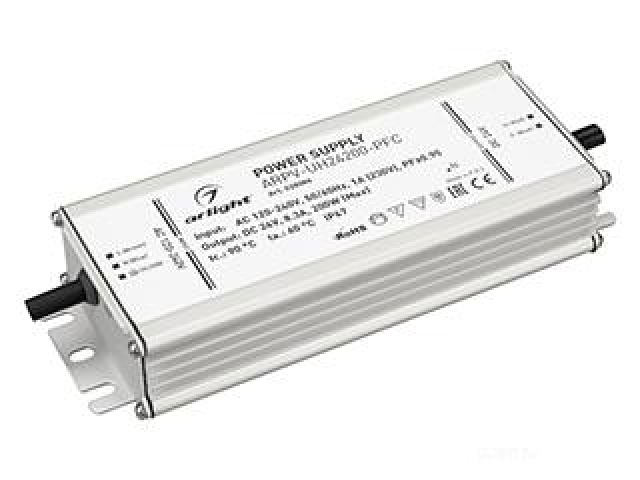 Блок питания ARPV-UH24200-PFC (24V, 8.3A, 200W) (Arlight, IP67 Металл, 7 лет) фото:4