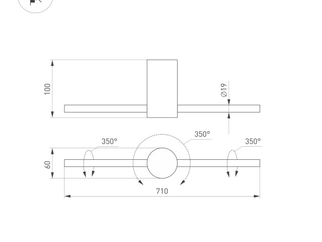 Светильник SP-PICASO-M-TURN-L700-12W Warm3000 (GD, 100 deg, 230V) (Arlight, IP20 Металл, 3 года) фото:1