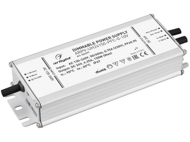 Блок питания ARPV-UH24150-PFC-0-10V (24V, 6.3A, 150W) (Arlight, IP67 Металл, 7 лет) фото:6