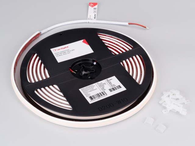 Лента герметичная COB-PW-X480-10mm 24V White6000 (10 W/m, IP66, 5m) (Arlight, 5 лет) фото:2