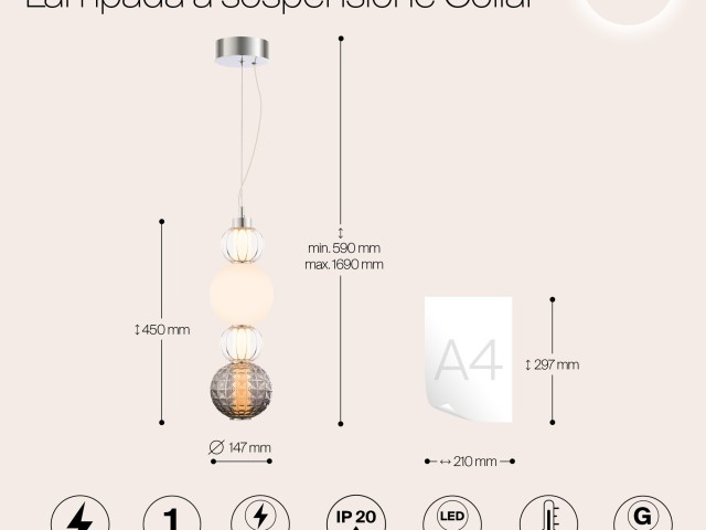 Подвесной светильник Maytoni P069PL-L17CH3K фото:1