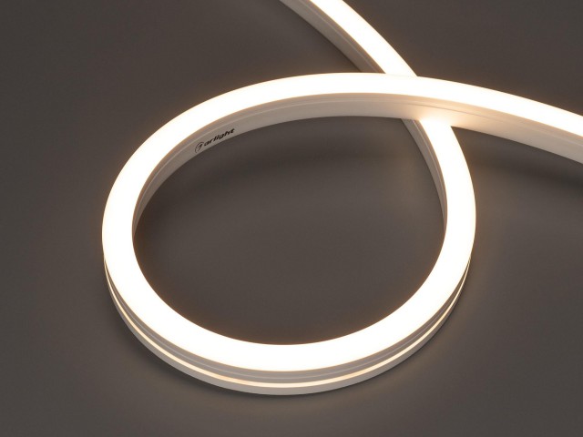 Лента герметичная MOONLIGHT-SIDE-A140-12x17mm 24V Warm3000 (9.6 W/m, IP67, 5m, wire x2) (Arlight, Вывод боковой, 3 года) фото:2