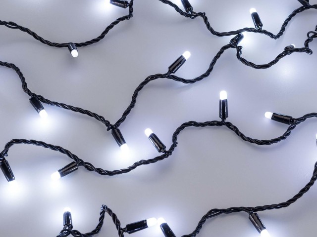 Светодиодная гирлянда ARD-STRING-CLASSIC-10000-BLACK-100LED-MILK-FLASH White (230V, 7W) (Ardecoled, IP65) фото:4