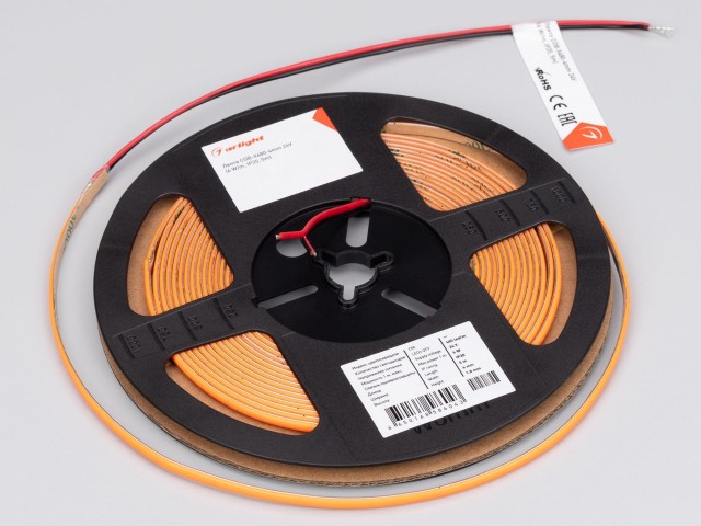 Лента COB-X480-4mm 24V Orange (4 W/m, IP20, 5m) (Arlight, -) фото:3