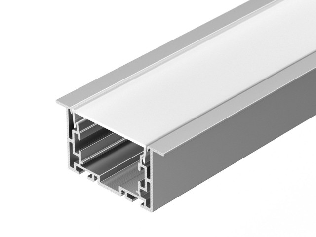 Профиль с экраном S2-LINIA69-F-2500 ANOD+OPAL (Arlight, Алюминий) фото:1